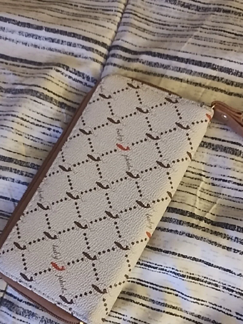 Baby Phat Cream and Tan Shoulder Crossbody with Matching Wallet